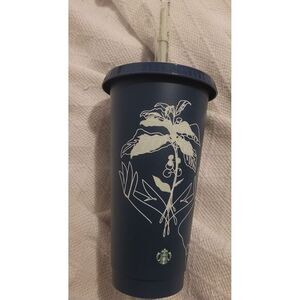 starbucks earth day cup Cold 24 Oz Teal Fan‎ New